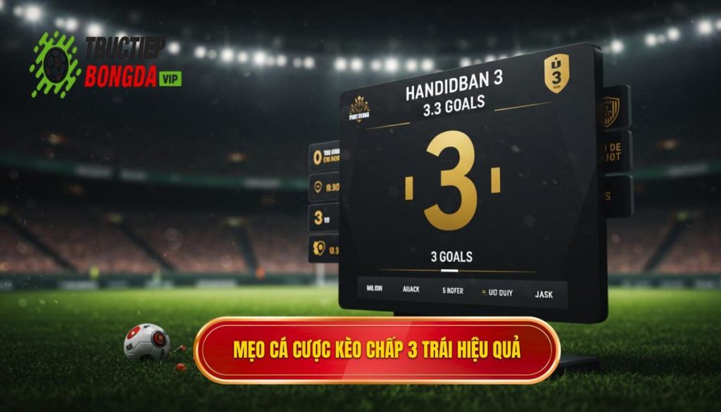 Mẹo cá cược kèo chấp 3 trái hiệu quả