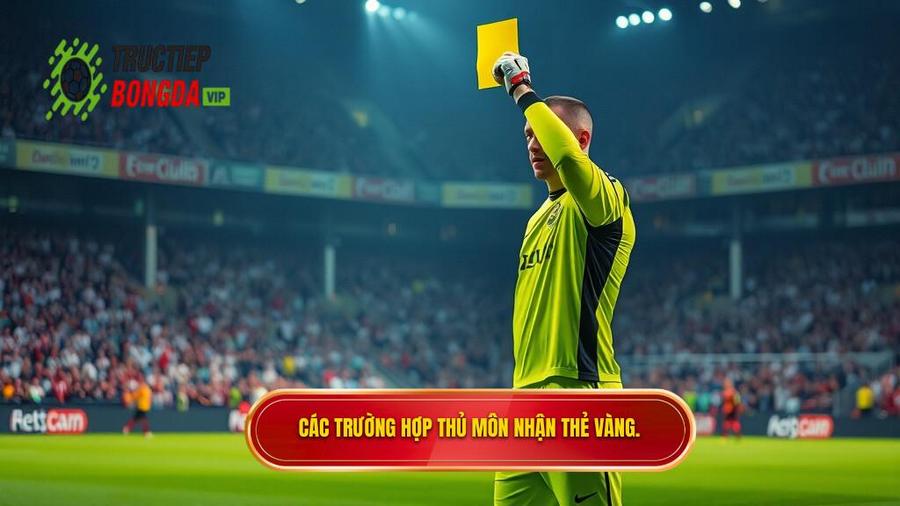 2. Các trường hợp thủ môn nhận thẻ vàng.