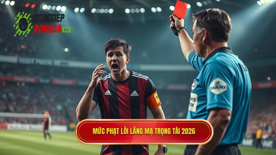 2. Mức phạt lỗi lăng mạ trọng tài 2026