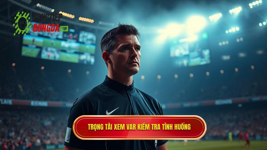 3. Trọng tài xem VAR kiểm tra tình huống