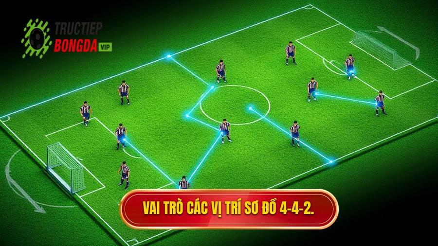 2. Vai trò của các vị trí trong sơ đồ 4-4-2 kim cương