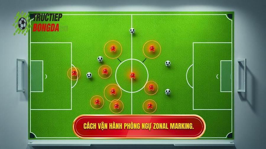 3. Cách vận hành kỹ thuật phòng ngự zonal marking hiệu quả